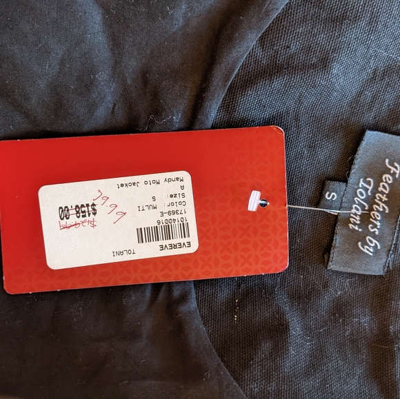 NWT Feathers by Tolani Anthropologie Mandy Moto Jacket Embroidered Size Small - Picture 8 of 10